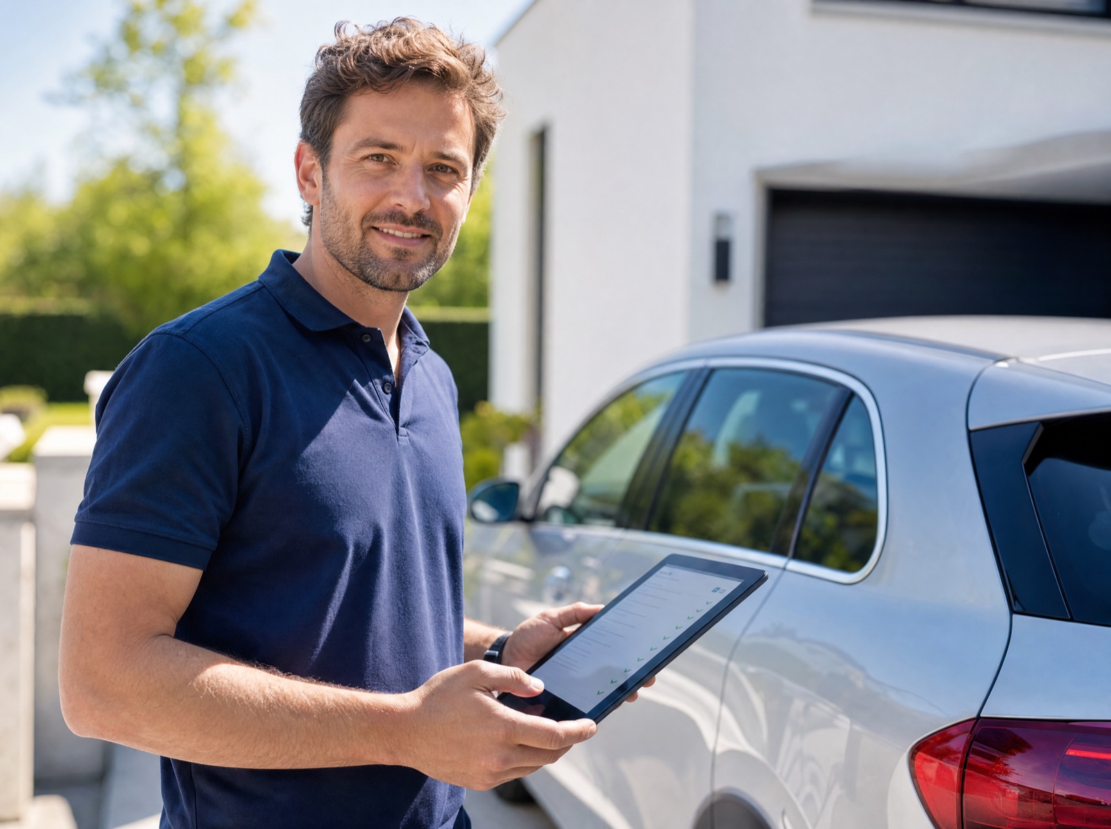 Expert VendezVotreAuto réalisant l'expertise du véhicule à domicile